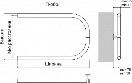 Эконом П-обр AISI 32х2 500х500 Полотенцесушитель  TERMINUS Мурманск - фото 3