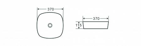 Раковина накладная Terminus Классик 370х370х115 Мурманск - фото 3