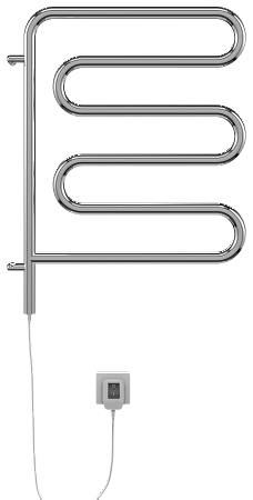 Электро 25 Ш-обр 450х570 поворотный Полотенцесушитель  TERMINUS Мурманск - фото 2