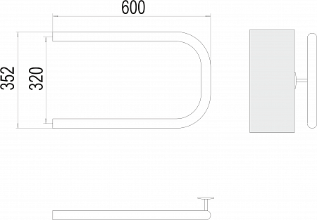 П-обр AISI 32х2 320х600 Полотенцесушитель  TERMINUS Мурманск - фото 3