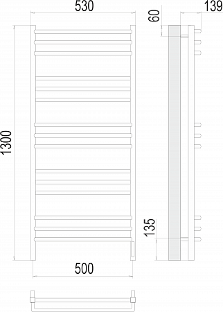 Соренто П15 500х1300 электро (sensor quick touch) Полотенцесушитель  TERMINUS Мурманск - фото 3