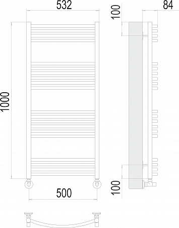 Классик П20 500х1000 Полотенцесушитель  TERMINUS Мурманск - фото 3