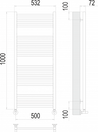 Аврора П20 500х1000 Полотенцесушитель  TERMINUS Мурманск - фото 3