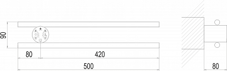 Полка Электро П2 КРУГ 500х90 NEW Мурманск - фото 3