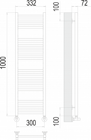 Аврора П20 300х1000 Полотенцесушитель  TERMINUS Мурманск - фото 3