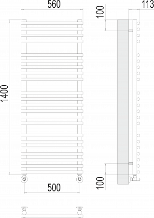 Кремона П22 500х1400 Полотенцесушитель  TERMINUS Мурманск - фото 3