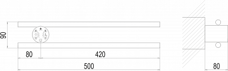 Полка Электро П2 КРУГ 500х90  Мурманск - фото 3