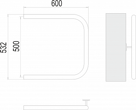 П-обр AISI 32х2 500х600 Полотенцесушитель  TERMINUS Мурманск - фото 3