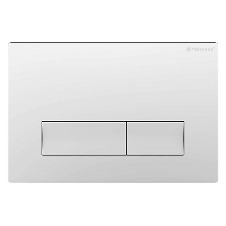 Клавиша смыва для инсталляции Terminus Classic кнопка прямоугольник цвет белый Мурманск - фото 1