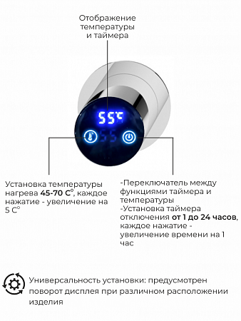 Рондо П2 350х760 электро Полотенцесушитель TERMINUS Нержавеющая сталь Мурманск - фото 5