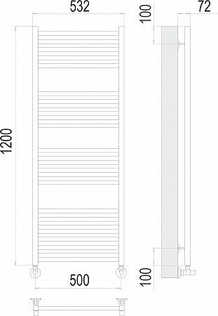 Аврора П22 500х1200 Полотенцесушитель  TERMINUS Мурманск - фото 3