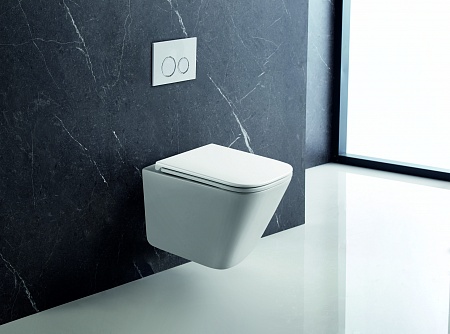 Подвесной унитаз безободковый Terminus Ватикан Monolit 490х340 белый Мурманск - фото 1