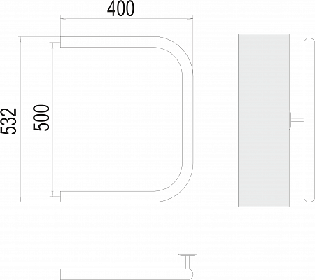 П-обр AISI 32х2 500х400 Полотенцесушитель  TERMINUS Мурманск - фото 3